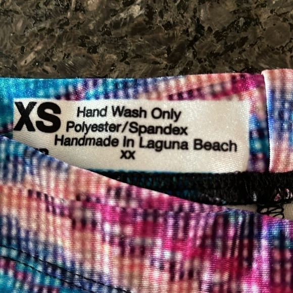 Goldsheep Teal And Pink Zig Zag Print Leggings - Picture 5 of 5